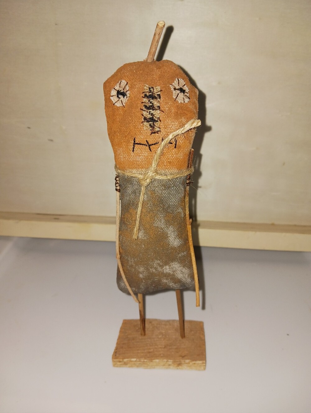 Rustic Primitive Handmade Fall Folk Art Doll - Home Art Decor